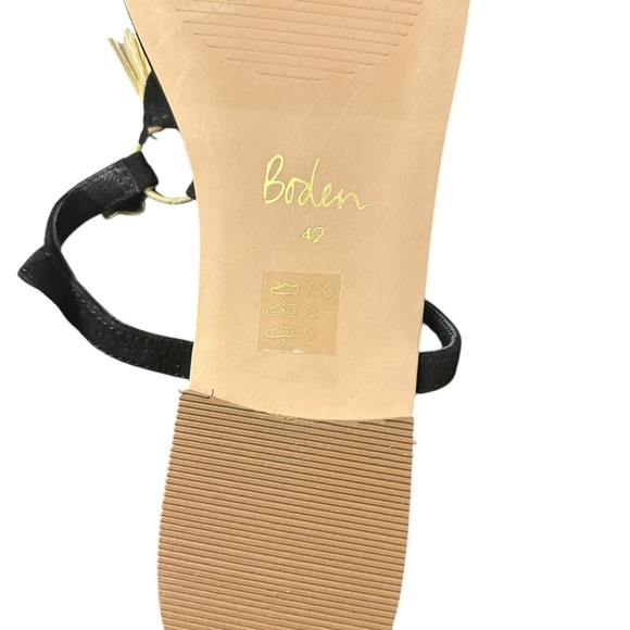 Boden Sarah black fringe sandals Size 42 or 10 1/2 - Picture 7 of 10